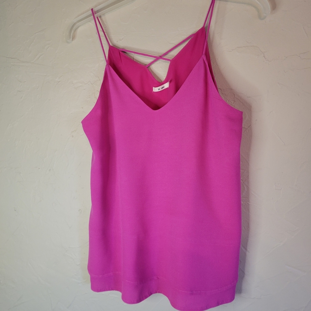 Mi Ami flowy layered spaghetti strap top, sz L